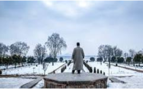 mughal garden kashmir in winter