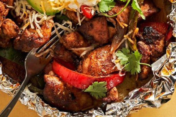 Grilled Chicken Fajita Foil Packs