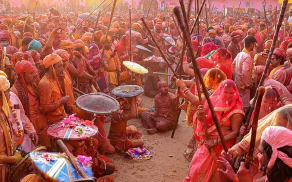 holi in Barsana, Uttar Pradesh